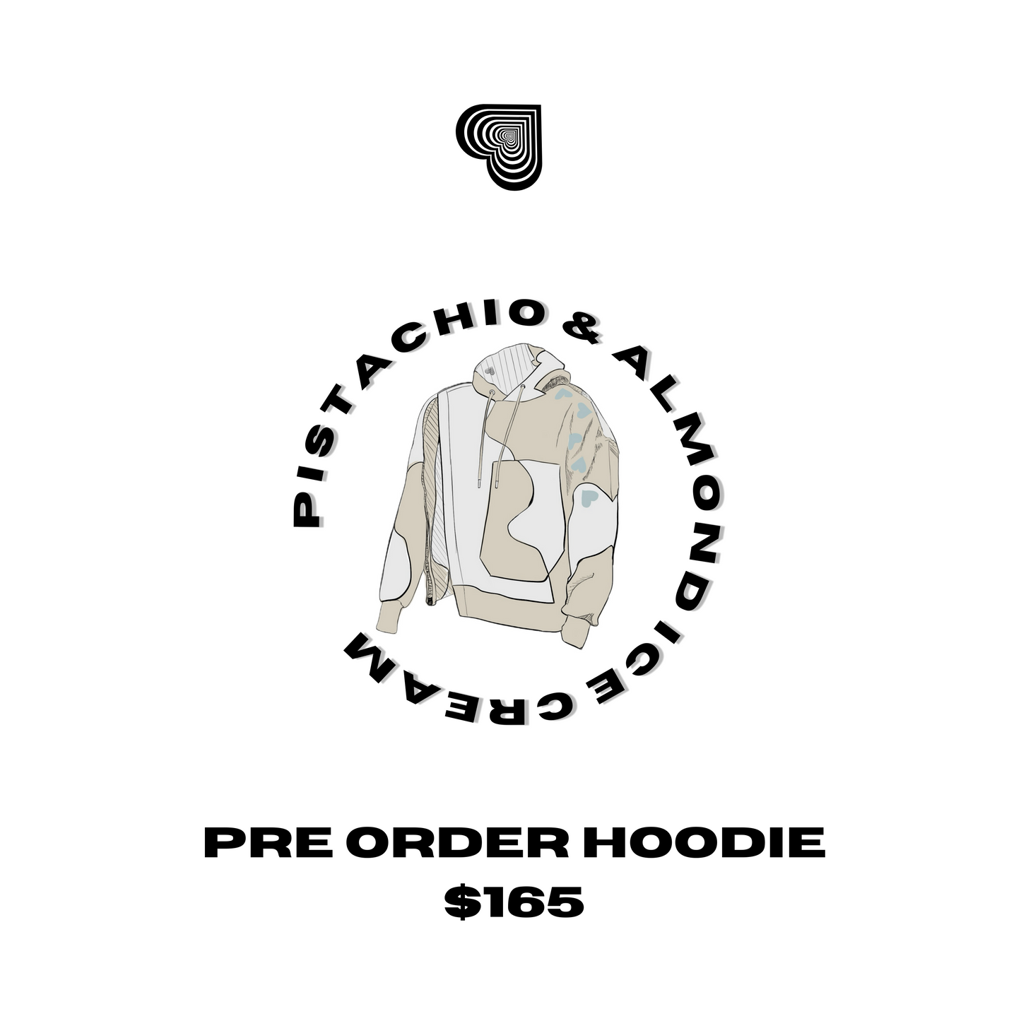 "Pistachio and Almond Ice Cream" 2 Tone Hoodie